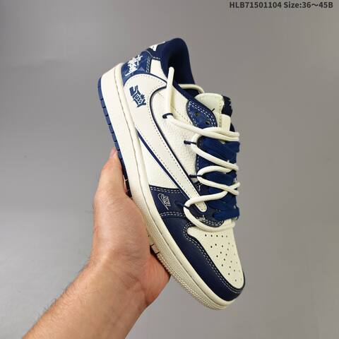 Jordan Air Jordan 1 Low Cream Blue Multi EU 36-45 Casual - Unisex (BS-63919)