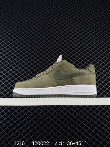 Nike Air Force 1 07 Low Olive Green Suede White EU 36-45 Lifestyle - Unisex (BS-73676)