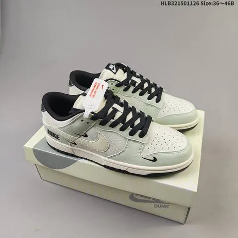 Nike Dunk Low light green off white black EU 36-46 skate shoe