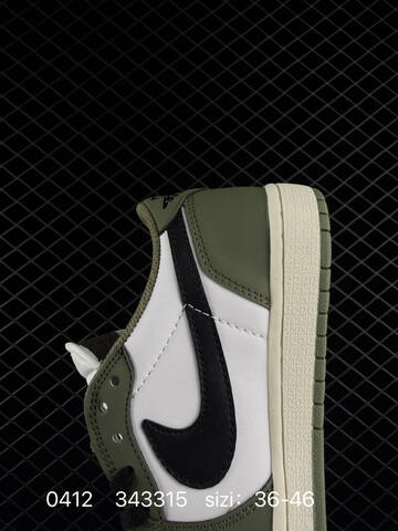 Jordan Air Jordan 1 Low 553558 166 White Olive Green Black Sail EU 36-46 Sneaker - Unisex BS-79500