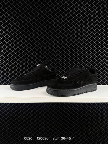 Nike Air Force 1 07 Low All Black EU 36-45 Skate - Unisex (BS-71351)