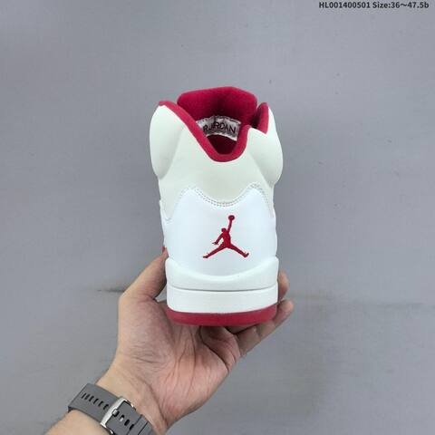 Jordan Air Jordan 5 Retro White Red Gold Grey EU 36-47 5 Basketball - Unisex (BS-66064)