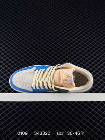 Jordan Air Jordan 1 Low DZ5376-469 Grey Blue Dark Grey Cream Yellow EU 36-46 Sneaker - Unisex BS-79863