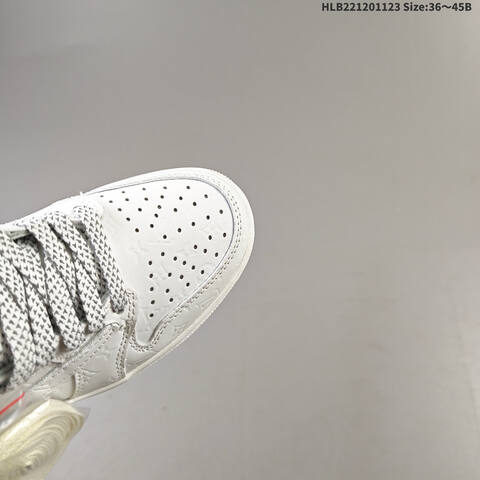 Louis Vuitton Air Jordan 1 x Travis Scott DIY White Grey Orange EU 36-45 Casual - Unisex (BS-63184)