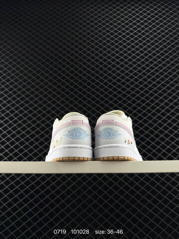 Jordan Air Jordan 1 Low White Light Pink Pale Yellow Gum Light Blue EU 36-46 Sneaker - Unisex BS-81043