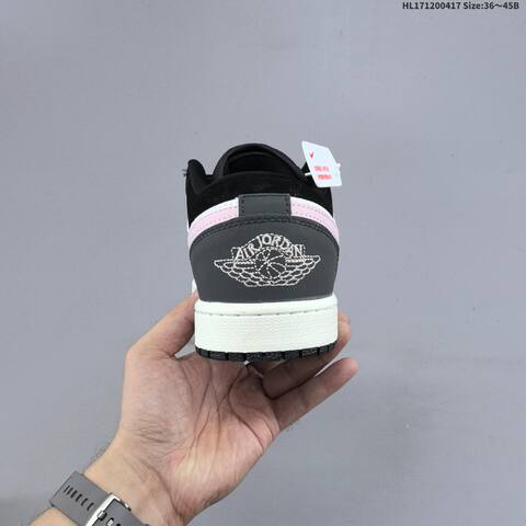 Jordan Air Jordan 1 Low Black Grey White Pink EU 36-45 Basketball - Unisex (BS-66152)