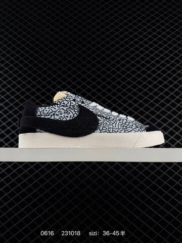 Nike Blazer Low 77 Jumbo White Black Sail Red EU 36-45 Skate Shoe - Unisex (BS-70737)