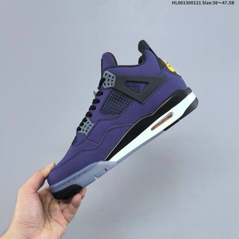 Jordan Air Jordan 4 Retro OG Imperial Purple Black Yellow EU 36-47 5 Basketball - Unisex (BS-66898)