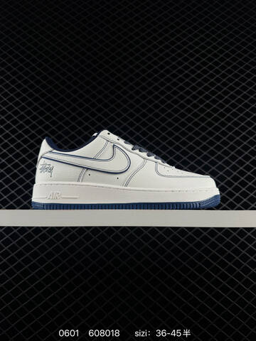 Nike Air Force 1 07 Off White Black Navy Blue EU 36-45 Skate - Unisex (BS-71048)