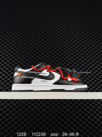 Nike Dunk SB Low Black White With Orange EU 36-46 5 Skate - Unisex (BS-73436)