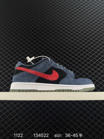 Nike Dunk SB Low Pro Navy Black Red With White Midsole And Olive Outsole EU 36-45 5 Skate - Unisex (BS-74061)
