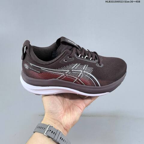 ASICS Gel Kayano 33 White Black And Brown Red EU 36 45 Running Shoe EU 36-45 Running Sneakers - Unisex (BS-68805)
