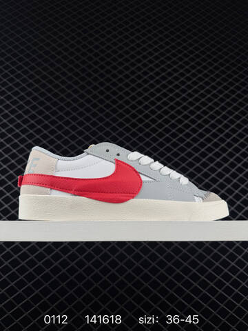 Nike Blazer Low 77 Jumbo DQ1470-141 White Light Blue EU 36-45 Casual - Unisex (BS-73187)