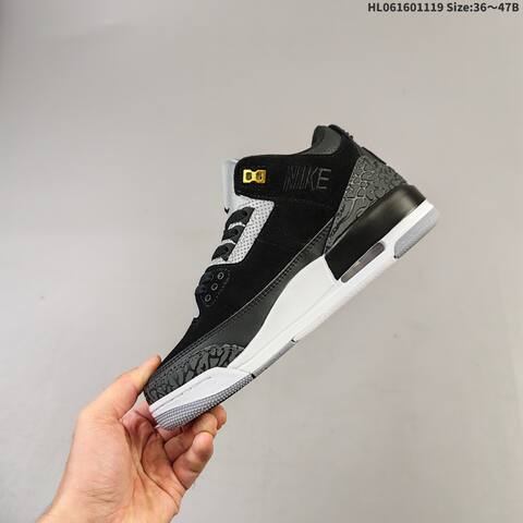 Jordan Air Jordan 3 Retro CK4348-007 Black Silver White EU 36-47 Basketball - Unisex (BS-63438)