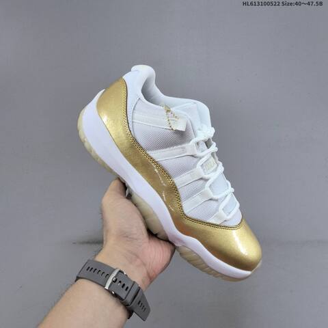 Jordan Air Jordan 11 Retro White Gold 40 47 5B Basketball - Men s BS-65902