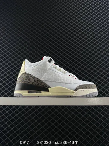 Jordan Air Jordan 3 Retro White Brown Cream Gray EU 36-46 Basketball Shoe - Unisex BS-80692
