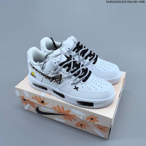 Nike Air Force 1 07 LV8 Off White Black Grey EU 36-45 Sneaker - Unisex BS-62500