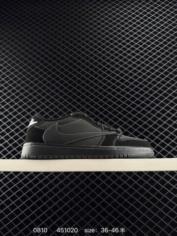 Jordan Air Jordan 1 Low Travis Scott DIY Black White EU 36-46 Sneaker - Unisex BS-80938