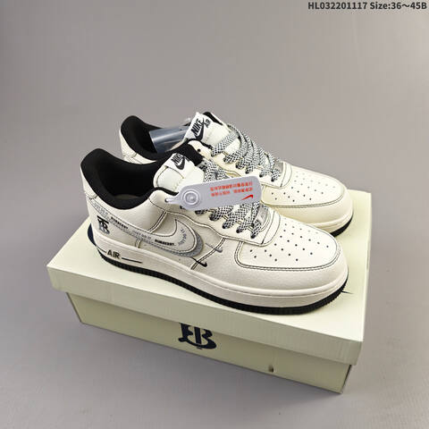 Nike Air Force 1 07 Low Off White Black EU 36-45 Sneaker - Unisex (BS-63594)
