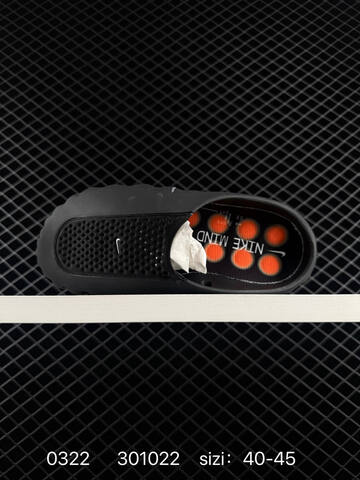 Nike Mind 001 Recovery Slide Black With Orange Accents 40-45 Casual - Men's (BS-72515)