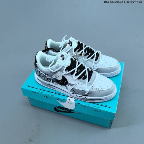 Nike Court Vision Low White Black Grey EU 36-45 Skate Shoe - Unisex BS-60441