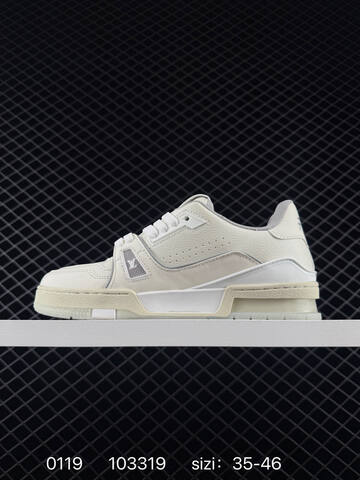 Louis Vuitton LV Trainer Sneaker Low White Cream EU 35-46 Casual - Unisex (BS-73069)