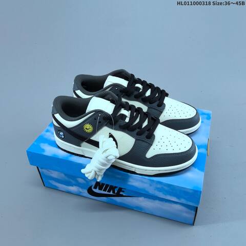 Nike SB Dunk Low Off White Dark Grey Black Yellow EU 36-45 Skate Shoe - Unisex BS-61273