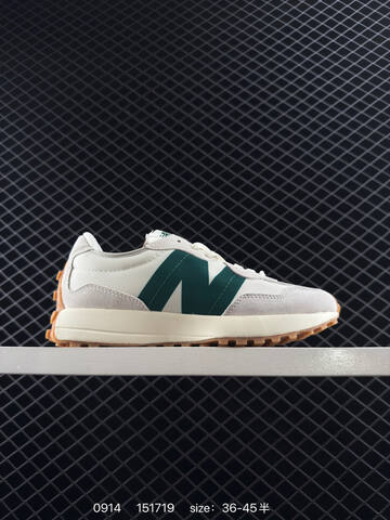 New Balance 327 WS327FB Off White Light Grey Dark Green Gum Brown EU 36-45 Sneaker - Unisex (BS-82829)