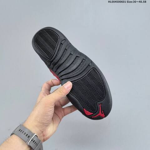 Jordan Air Jordan 12 Retro Black Red 36-48 5 Basketball - Unisex (BS-65826)