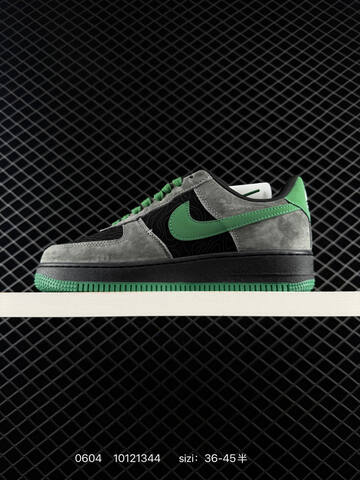Nike Air Force 1 Low Black Grey Green White EU 36-45 Skate - Unisex (BS-70987)