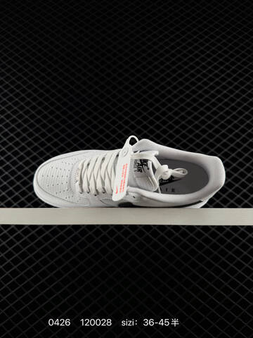 Nike Air Force 1 07 White With Black Swoosh EU 36-45 Half Sizes Available Lifestyle - Unisex (BS-71861)