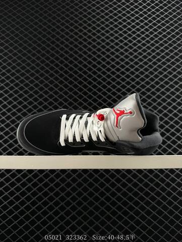Jordan Air Jordan 5 Retro Black Metallic Silver White Red EU 40-48 5 Basketball Shoe - Men s BS-81331
