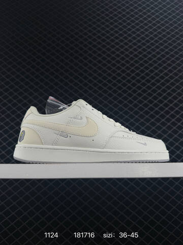 Nike Court Vision Lo Light Gray White With Monogram Accents EU 36-45 Casual - Unisex (BS-74028)