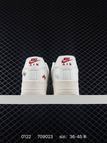 Nike Air Force 1 07 Low White With Multicolor Embroidered Accents 36-45 Lifestyle - Unisex (BS-73034)