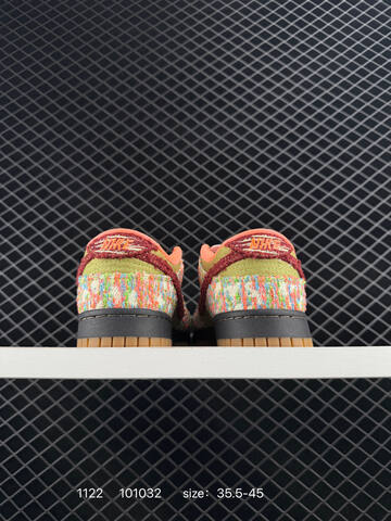 Nike SB Dunk Low Multicolor Olive Red Orange 35 5-45 Skate - Unisex (BS-74060)