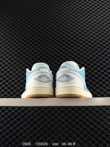 Jordan Air Jordan 1 Low White Light Blue Cream Gum Brown EU 36-46 Basketball Shoe - Unisex BS-80629