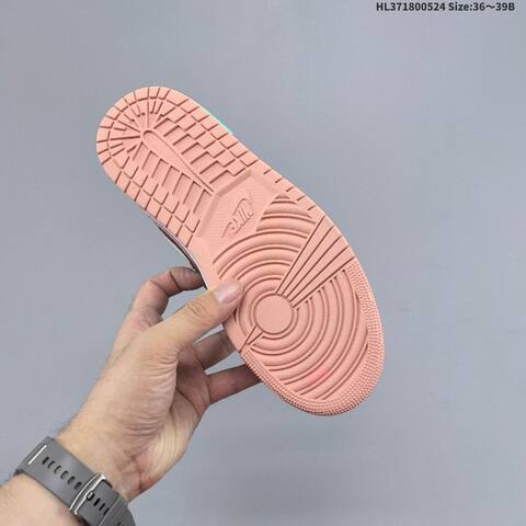 Nike Air Jordan 1 Low Cream Pink Red Grey EU 36-39 Lifestyle - Women's (BS-65888)