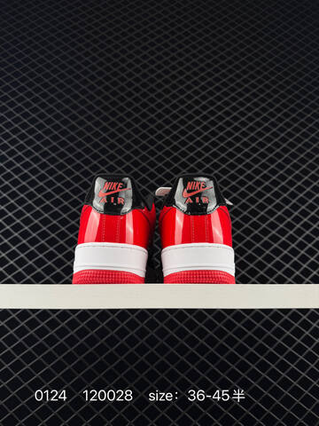 Nike Air Force 1 07 Low Black Red Patent With White Midsole EU 36-45 5 Lifestyle - Unisex (BS-72989)