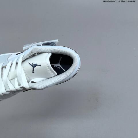 Jordan Air Jordan 1 Low White Light Blue Navy 36 46 Casual - Unisex BS-66955