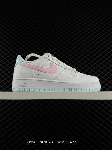 Nike Air Force 1 07 Low Multiple Colorways White Navy Blue Light Grey Embroidered Silver Swoosh White Black Light Grey Light Green EU 36-45 Lifestyle - Unisex (BS-71853)