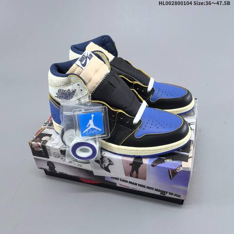 Air Jordan Air Jordan 1 Retro High OG Black Royal Blue Cream 36 47 5 Basketball - Unisex (BS-67118)