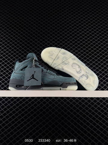 KAWS x Air Jordan 4 Retro Kaws Black AIR JORDAN 4 Aj4 Lifestyle (BS-79198)
