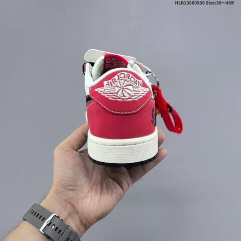 Nike Air Jordan 1 White Red Black 36 45 Lifestyle - Unisex (BS-65845)