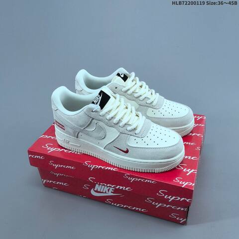 Nike Air Force 1 07 LV8 Off White Burgundy Gold EU 36-45 Sneaker - Unisex BS-61907