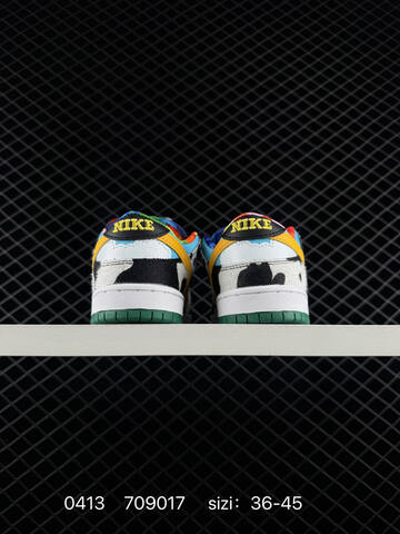 Nike SB Dunk Low Pro Ben Jerry s Chunky Dunky Blue Fury Chunky Dunky Cow Print Yellow Swoosh Green Outsole Multicolor Accents EU 36-45 Skate - Unisex (BS-72146)