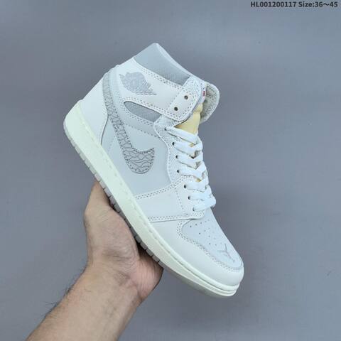 Jordan Air Jordan 1 High OG Sail University Red Light Grey 36 45 Casual - Unisex (BS-66945)