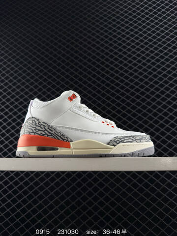 Jordan Air Jordan 3 Retro White Black Orange Cream EU 36-46 Basketball Shoe - Unisex BS-80708