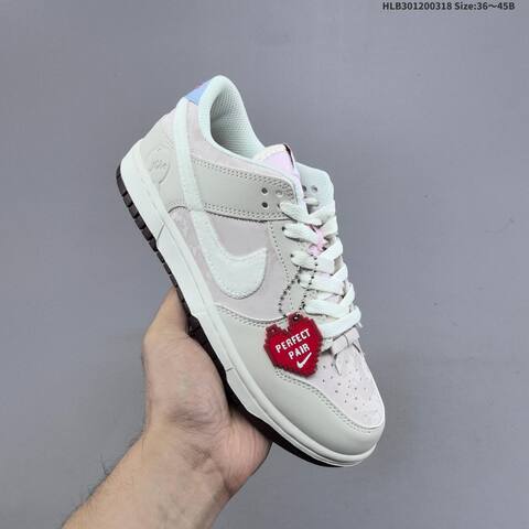 Nike Dunk Low Light Beige White Pink Light Blue Dark Brown EU 36-45 Skate Shoe - Unisex BS-61264
