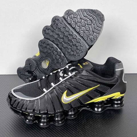 Nike Shox TL Black Grey Yellow Running (BS-87025)