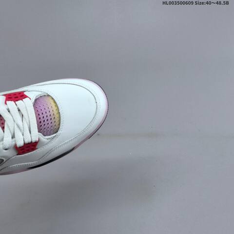 Jordan Air Jordan 4 Retro White Black Pink Multicolor 40 48 5 Basketball - Men's (BS-65792)